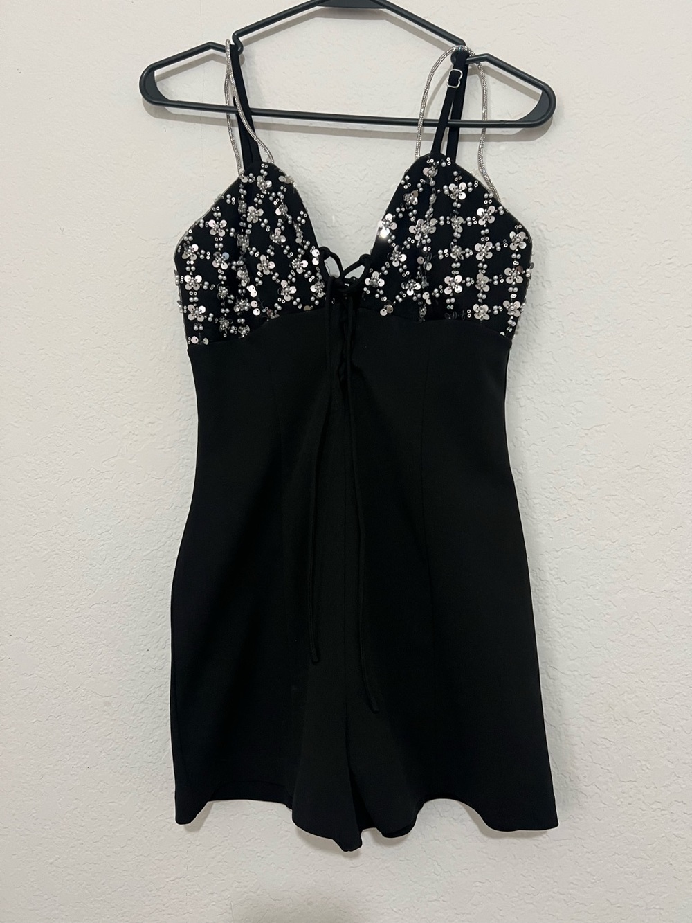Bebe Embellished romper size S